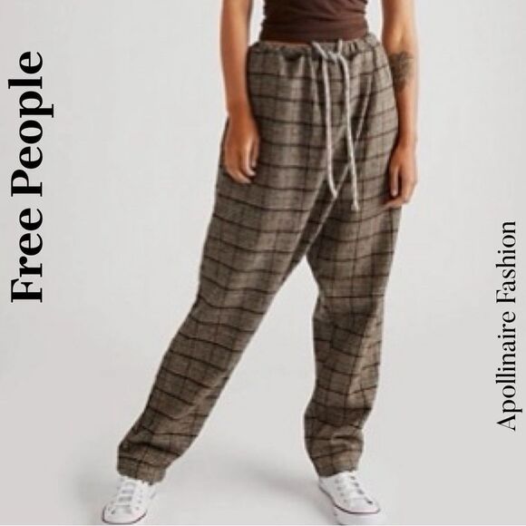 FREE PEOPLE BY DR COLLECTORS CLYDE TWEED PANTS SIZE LARGE NEW - Picture 8 of 10